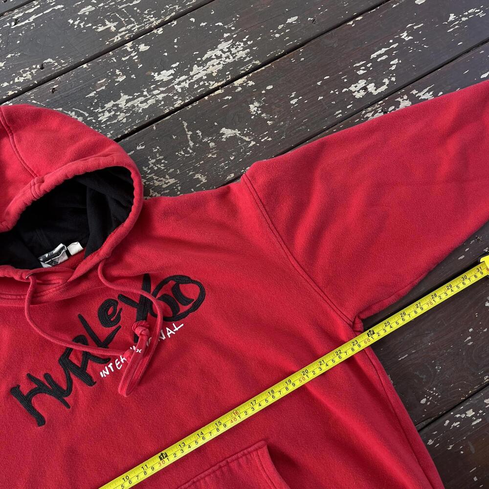 (L) Vintage 90s Y2K Hurley International Embroidered Hoodie Surf Skate - Picture 4 of 5